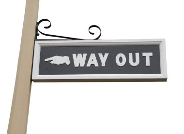 Way out sign clipart