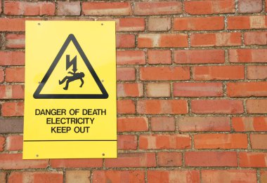 High voltage sign clipart