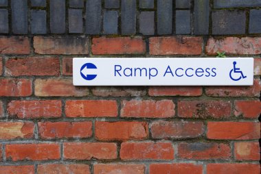 Ramp access sign clipart