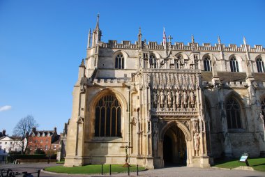 Giriş Gloucester katedral (ayrıntı Heykel Sergisi)