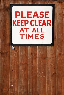 Keep clear vintage sign clipart