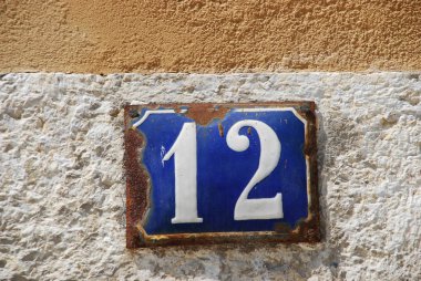 House number: 12 clipart