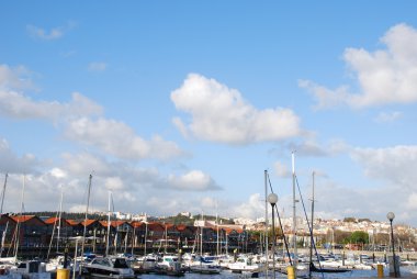 Lisbon's docks clipart