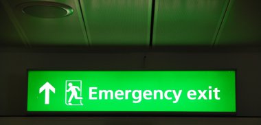 Emergency exit sign clipart