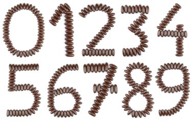 Chocolate numbers clipart