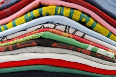 Colorful t-shirts clipart