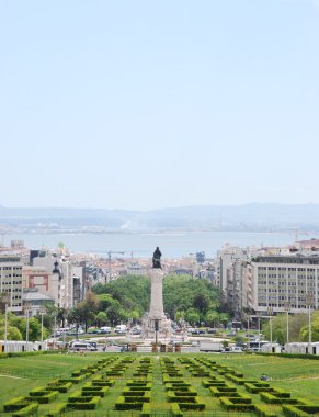 Eduardo VII park in Lisbon clipart