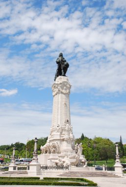 Marques do Pombal square in Lisbon clipart