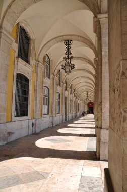 Commerce square arcades Lizbon