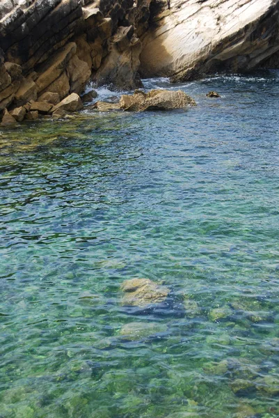 緑の海の水と美しいラグーン — ストック写真