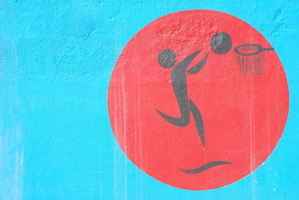 낙서 벽 (스포츠 테마) — 스톡 사진