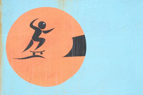 낙서 벽 (스포츠 테마) — 스톡 사진