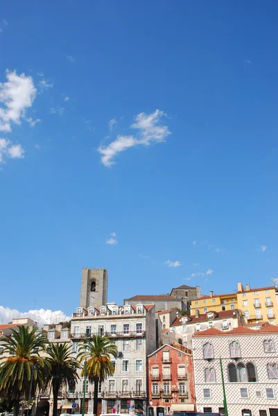 Panoráma města Lisabon s katedrály — Stock fotografie