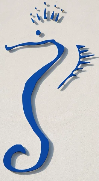 Deniz atı metal işareti — Stok fotoğraf