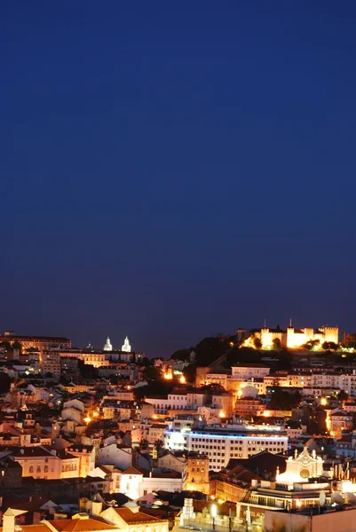 Scenă de noapte frumoasă în Lisabona, Portugalia — Fotografie, imagine de stoc