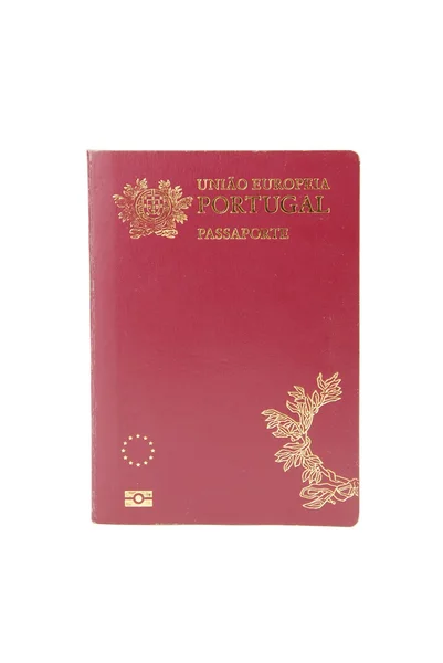Passaporto elettronico portoghese (PEP) su bianco — Foto Stock