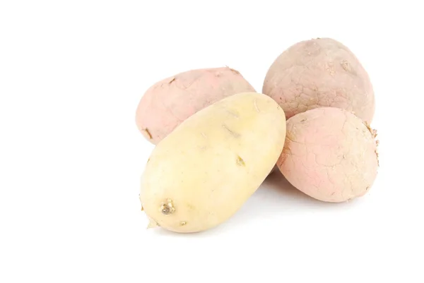 Mazzo di patate su bianco — Foto Stock