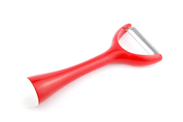 Red peeler on white — Stock Fotó