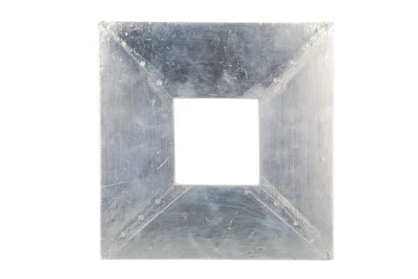 Metallic photo-frame on white — Stock Photo, Image