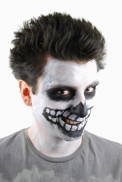 Creepy facet szkielet (karnawał malowanie twarzy) — Zdjęcie stockowe