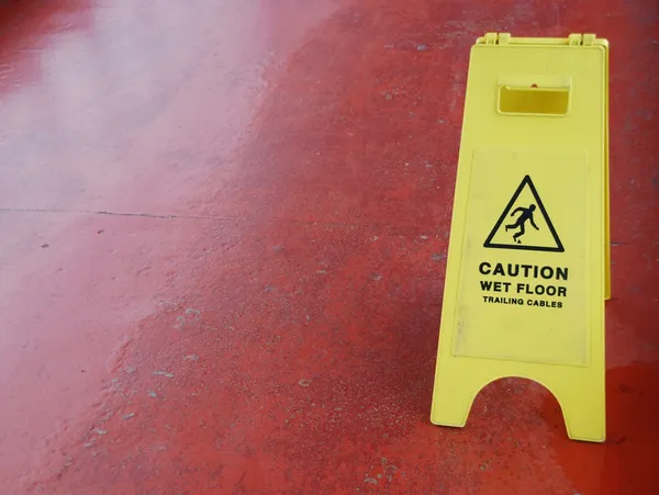 Wet floor sign — Stock Photo, Image