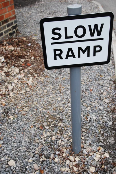 Slow ramp sign — Stock Fotó