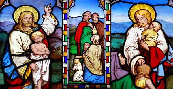 Religious stained glass window collection — Stock Fotó
