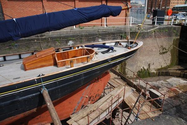 stock image Boat reparation (dry docks)