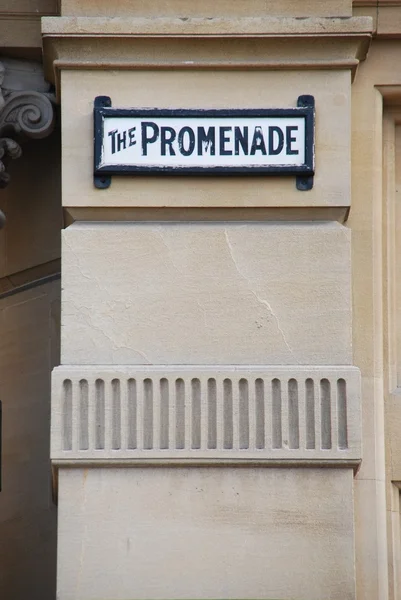 Promenade sign in Cheltenham — Stock Photo, Image