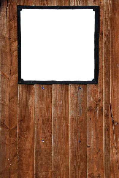 Panneau d'affichage de clôture en bois — Photo