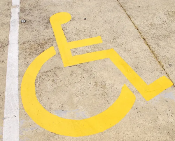 Tekerlekli sandalye işareti — Stok fotoğraf