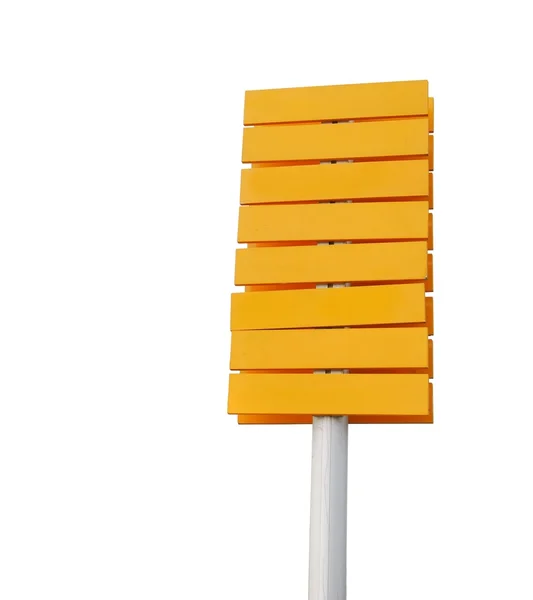 Placa amarela vazia — Fotografia de Stock