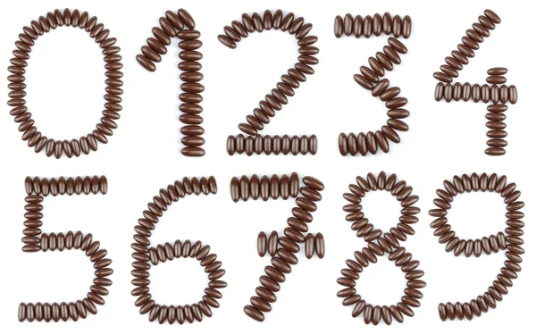 Números de chocolate — Fotografia de Stock