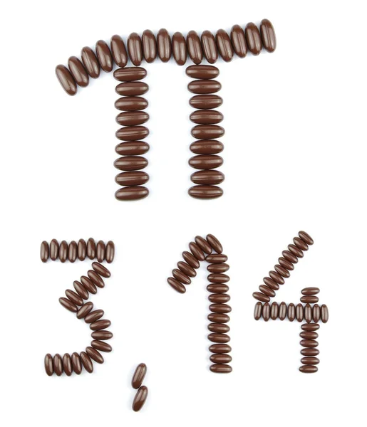 Chocolate Pi constant — Stock Photo, Image