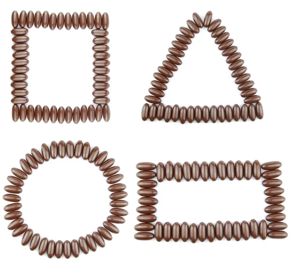 Chocolade geometrische vormen — Stockfoto
