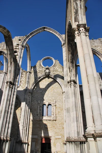stock image Carmo Church ruins in Lisbon, Portugal