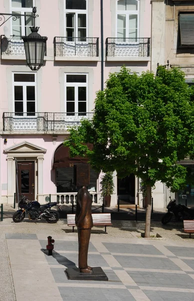 Fernando Pessoa statue in Lisbon — Stock Photo, Image