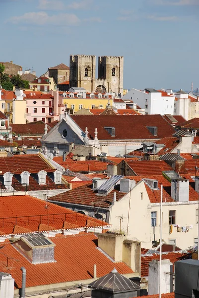 Cityscape Lisbona con Se Cattedrale — Foto Stock