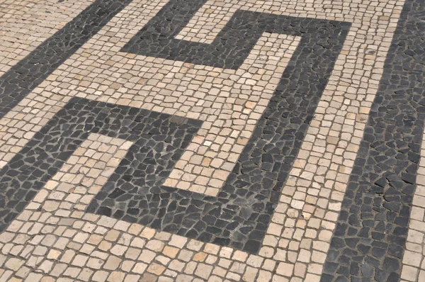 Portuguese sidewalk pavement — Stock Photo, Image
