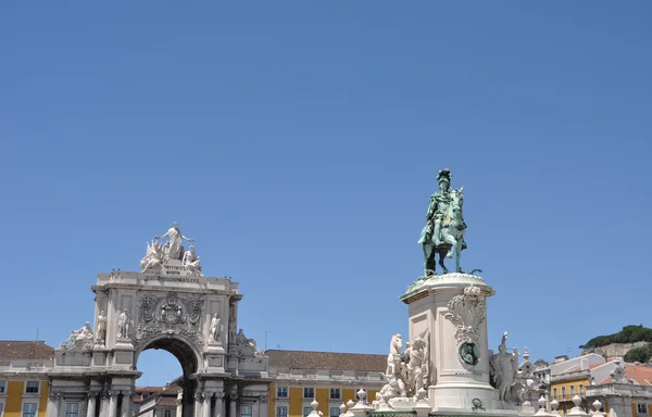 Piazza del Commercio a Lisbona — Foto Stock
