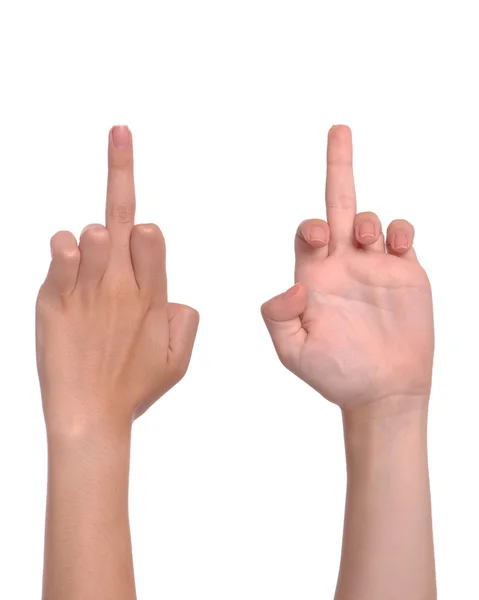 Средний палец — стоковое фото