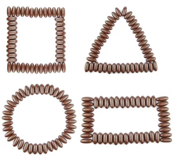 Çikolata geometrik şekiller Stok Fotoğraf