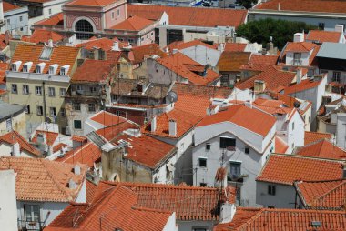 Lizbon rooftops görünümü