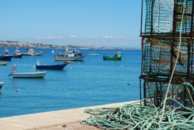 Cascais, Portekiz eski Balıkçılık ekipmanları-Port