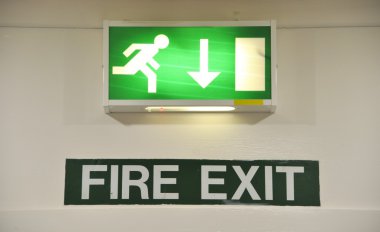 Fire exit sign clipart