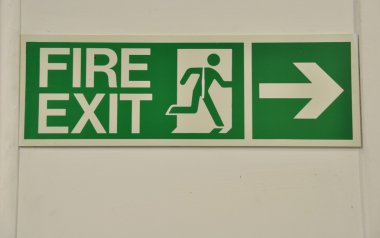 Fire exit sign clipart