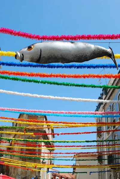 Típica sardina en los días festivos de los santos populares en Lisboa — Foto de Stock