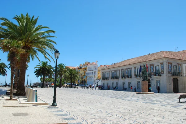 Beroemde plein in cascais, portugal — Stockfoto