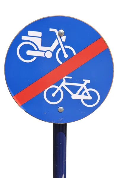 No bicycle and motorcycle sign — Stock Photo, Image
