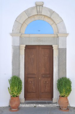 Greek church entrance clipart